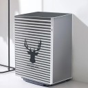 Waterproof Protective Cover for Top-Loading Washing Machine 86 x 62 x 55 cm Deer Pattern Grey Stripes Zipper at the Top and Front Dust and Rain Protection 3