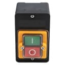 Waterproof Push Button Switch Start Stop 90.5×56×48 mm Copper Contacts 220V/380V 10A Black Yellow for Motor Control 3