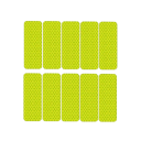Waterproof Reflective Stickers 10 pcs 8 x 3 cm Safety Reflective Strips for Bicycle Motorcycle Helmet Pram Car PET Material 1