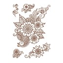 Waterproof Temporary Tattoo Brown Adhesive Tattoo Long-Lasting Tattoo 18