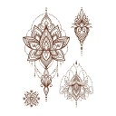 Waterproof Temporary Tattoo Brown Adhesive Tattoo Long-Lasting Tattoo 19