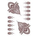 Waterproof Temporary Tattoo Brown Adhesive Tattoo Long-Lasting Tattoo 5