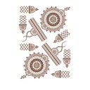 Waterproof Temporary Tattoo Brown Adhesive Tattoo Long-Lasting Tattoo 7