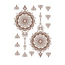 Waterproof Temporary Tattoo Brown Adhesive Tattoo Long-Lasting Tattoo 8