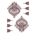 Waterproof Temporary Tattoo Brown Adhesive Tattoo Long-Lasting Tattoo 10