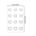 Waterproof Temporary Tattoo Stickers with Heart Motif Small Tattoo for Neck, Palms and Fingers Long-lasting Minimalist Tattoo 3
