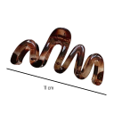 Wavy Women's Hair Clip 11 cm Elegant Transparent Clip Wave Design Sturdy Plastic Clip for Quick Hairstyling 4