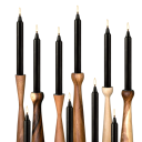 Waxinelichtjes staafjes 12 stuks 10,1 x 1,2 cm zonder geur zwarte kaarsen met doosje decoratief voor feestdagen interieur en verschillende gelegenheden 3