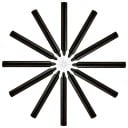 Waxinelichtjes staafjes 12 stuks 10,1 x 1,2 cm zonder geur zwarte kaarsen met doosje decoratief voor feestdagen interieur en verschillende 5