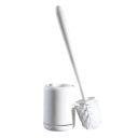 WC rengöringsborste med hållare lång handtag 42 cm hållare 12,5 × 9 cm plastborste för toalett badrumsaccessoar 2