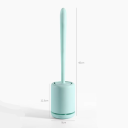 WC rengöringsborste med hållare lång handtag 42 cm hållare 12,5 × 9 cm plastborste för toalett badrumsaccessoar 3