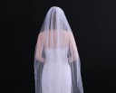 Wedding Veil 500 cm Cathedral Single Layer Tulle with Pearls and Comb Luxury Long White Pearl Veil 4