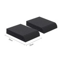 Wedge Isolation Pads for Speakers Set of 2 Shock-Absorbing Acoustic Foam 20 x 28 cm Black for Studio Monitors and Desktop Monitors 3