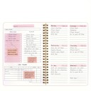 Weekly Planner 13.9 x 21 cm Colourful Spiral Diary for 52 Weeks Habit Tracker Notes Organiser Waterproof Cover 6