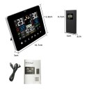 Weerstation met touchscreen 167 x 128 mm Temperatuur-, vochtigheids- en drukmeting Zonsopgang en zonsondergang Wekker Draadloze sensor 2