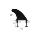 Weiche Surf-Finnen mit Schrauben Set 3 Stück 115 x 95 mm Kunststoff Schwarz Universelle Ersatzfinnen für Paddleboard SUP und Surfboard 4