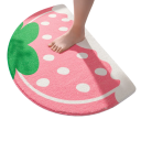 Weicher Teppich, 40 x 60 cm, Erdbeere, saugfähig, rutschfest, Badematte, Fußpolster, Toilette, Badezimmer, kleiner Heimteppich 2