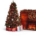 Weihnachtliche dekorative Schleifen 10 Stück Mit Draht zur Befestigung 13 x 18 cm Aus Samtband Dunkelrote Farbe Dekoration für den Weihnachtsbaum 3