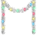 Weihnachtliche LED-Girlande 5 m Glänzende Lichtdekoration für 3x AA-Batterien Leuchtende Weihnachtslichterkette für Baum, Innen- und Außenbereich 3