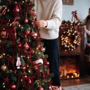 Weihnachtliche Samt Schleifen Set 10 Stück Gebundene Schleifen 12,7 x 17,8 cm Samt Weihnachtsbaum Dekorationen Kranz und Geschenke 5
