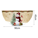 Weihnachtlicher halbkreisförmiger Fahnenbanner 90 x 45 cm Beige mit Schneemann Außendekoration zum Aufhängen für Haus, Fenster und Terrasse 2