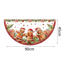 Weihnachtlicher halbkreisförmiger Flaggenbanner 90 x 45 cm Weiß mit Lebkuchen Dekoration für Haus und Garten Robuste Außenhängedekoration 2