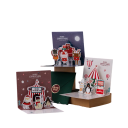Weihnachts- und Neujahrs-3D-Karte aus Papier Faltbare festliche Grußkarte mit verschiedenen Motiven Elegante dekorative Glückwünsche für Familie und Freunde 2