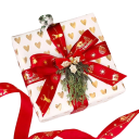 Weihnachtsband 1 cm x 5 m Polyesterband mit Druck für Geschenkverpackungen, Dekorationen, Torten, Blumensträuße, Weihnachtsdekoration, DIY Basteln und Handarbeiten 2