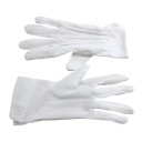 Weiße formelle Handschuhe universelle Größe 2 Paare Elegante Gesellschaftshandschuhe aus Baumwolle und Polyester für festliche Anlässe 2