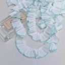 Weiße Spitzenborte 3 cm x 91 cm Chiffon Dekorationsband mit dekorativem Rand Dekorative Spitze zum Nähen von Kleidung Hochzeitsdekoration DIY 2