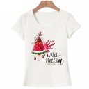 Weißes Damen-T-Shirt mit B192-Aufdruck 1