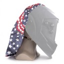Welding Helmet Cover Head and Neck Protection Dimensions 47 x 46.5 cm Universal for Most Helmets Star and Stripes Design For Welding 1