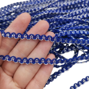 Wellenförmiges dekoratives Band 5 mm x 4,6 m Polyester Spitzenband Ric Rac Band zum Nähen zur Dekoration von Kleidung Scrapbooking DIY Dekorationen 5