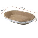 Wellpappe Kratzbrett für Katzen 43x26x9 cm Ovaler Schlafplatz Robuste Pappe Kratzspielzeug Katzennest Zubehör für Katzen 2