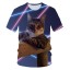 Weltraum-T-Shirt für Damen mit einer Katze 6