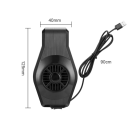 Wentylator USB do akwarium 2W Cichy chłodnik z regulacją prędkości Silny przepływ powietrza Łatwy montaż na szkło do 8 mm 3,8 cm 5