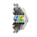 Werkzeugloser RJ45 Stecker CAT7 geschirmt für 23–24AWG metallisch silber wiederverwendbar Ethernet Kabelabschluss 2