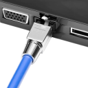Werkzeugloser RJ45 Stecker CAT7 geschirmt für 23–24AWG metallisch silber wiederverwendbar Ethernet Kabelabschluss 7