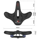 WEST BIKING cykelsadel med stötdämpning 28 × 33 cm hål i mitten andningsbar konstruktion svart för cykel 2