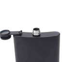Whisky Hip Flask 265 ml Stainless Steel 304 Black Screw Cap with Holder Dimensions 14.5 x 9 cm For Parties and Outdoors 2