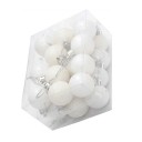 White Christmas Baubles 24 pcs 1