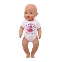 White Doll Outfit with Print 6