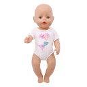 White Doll Outfit with Print 7