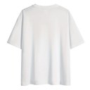 White Women's T-Shirt with Lemon Print Limoncello Short Sleeve Turned Hems Oversized Cut Casual Summer Top with Fruit Motif 2