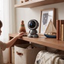 Wi-Fi Camera and Baby Monitor Rotatable 355° Night Vision Motion Detection USB-C Power 100–240 V Dark Grey For Home Security 2