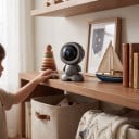 Wi-Fi kamera og babyalarm Omdrejningspunkt 355° Nattesyn Bevægelsesdetektion USB-C Strøm 100–240 V Mørkegrå Til hjemmets sikkerhed 2