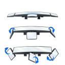 Wide-Angle Interior Rear View Mirror for Cars 38 x 7 x 3 cm Multi-Piece Mirror with Side and Child Mirror for Better Visibility 3
