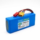 Wiederaufladbarer Lithium-Ionen-Akku für Elektroroller LIDIKALA 36 V 10S2P XT60- und JST-Anschlüsse 18650-Zellen 186 x 66 x 38 mm Blaue Farbe 1