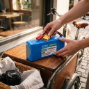 Wiederaufladbarer Lithium-Ionen-Akku für Elektroroller LIDIKALA 36 V 10S2P XT60- und JST-Anschlüsse 18650-Zellen 186 x 66 x 38 mm Blaue Farbe 3