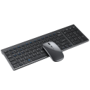 Wiederaufladbares kabelloses Bluetooth-Tastatur- und Maus-Set, 2,4 G, USB, für Laptop, leiser Betrieb, tragbares Tastatur-Set mit Touchpad 2